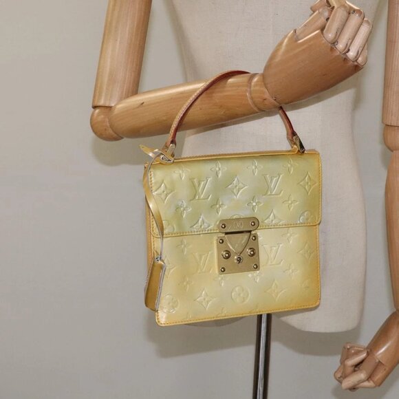 LOUIS VUITTON Monogram Vernis Spring Street Hand Bag Gris M91029 LV Auth MY048 - Picture 14 of 16